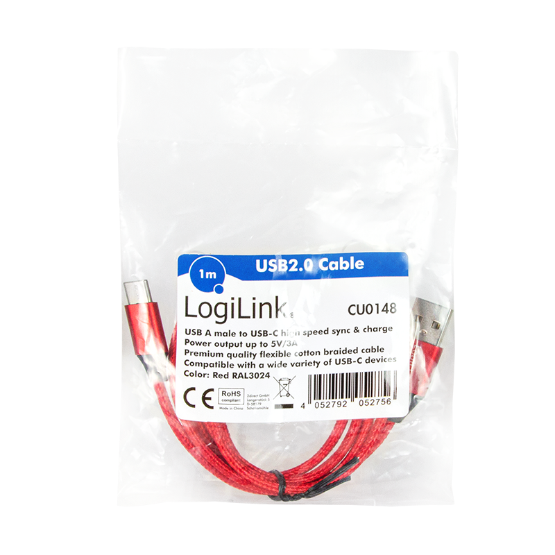 Logilink | USB 2.0 Cable | CU0148 | USB-C to USB-A USB-C Male | USB-A Male - Image 4