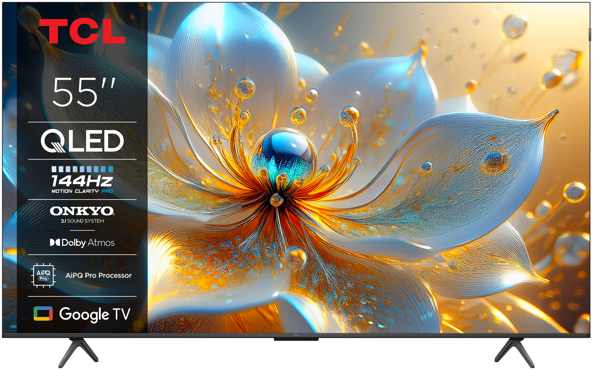 TCL 4K QLED TV | 55T8C | 55 | Smart TV | Google TV | Black - Image 4