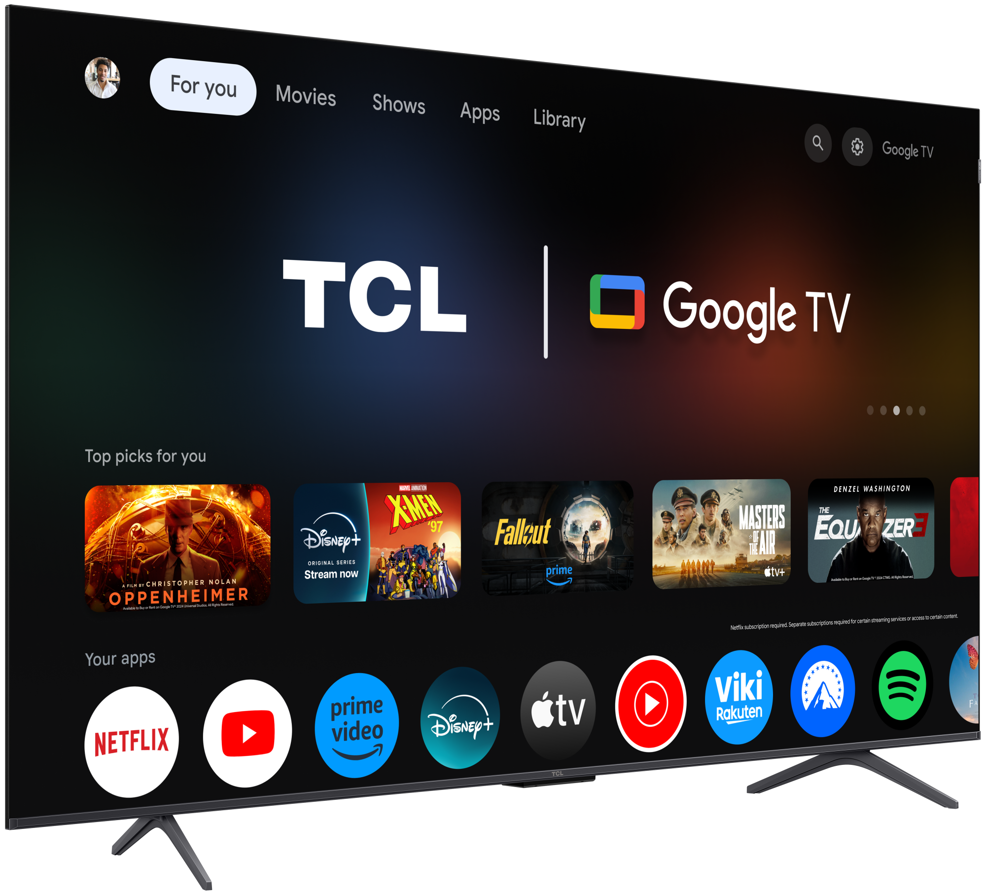 TCL 4K QLED TV | 55T8C | 55 | Smart TV | Google TV | Black - Image 9