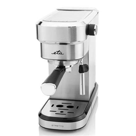 ETA | Espresso coffee maker | ETA218090000 Stretto | Pump pressure 15 bar | Built-in milk frother | Ground | 1350 W | Stainless steel