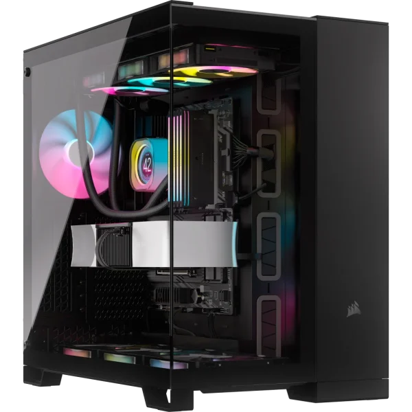 Corsair | Dual Chamber PC Case | 6500X | Black/Obsidian Aluminum | Mid-Tower | Power supply included No