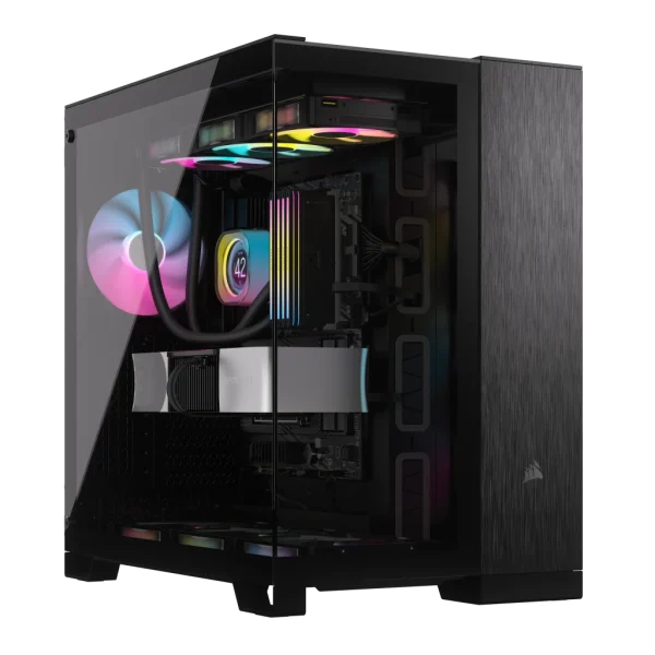Corsair Dual Chamber PC Case | 6500X | Black/Obsidian Aluminum | Mid-Tower | Power supply included No | ATX