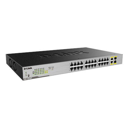 D-Link | Switch | DGS-1026MP | Unmanaged | Rack mountable | Gigabit Ethernet (copper) ports quantity 24 | SFP ports quantity 2 | PoE/Poe+ ports quantity 24 | Power supply type Single | 24 month(s) - Image 4