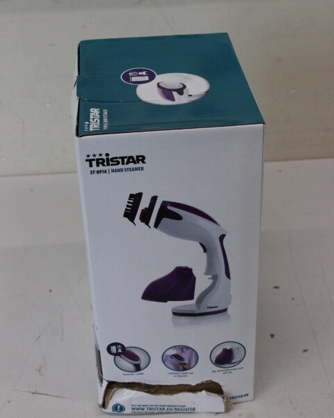 SALE OUT. Tristar ST-8916 Handheld Garment Steamer, 1200W, water tank capacity 0,26L, Continuous steam 20 g/min., white/purple | Tristar | Garment Steamer | ST-8916 | Handheld | 1200 W | 0.26 L | 20 g/min | Purple | DAMAGED PACKAGING