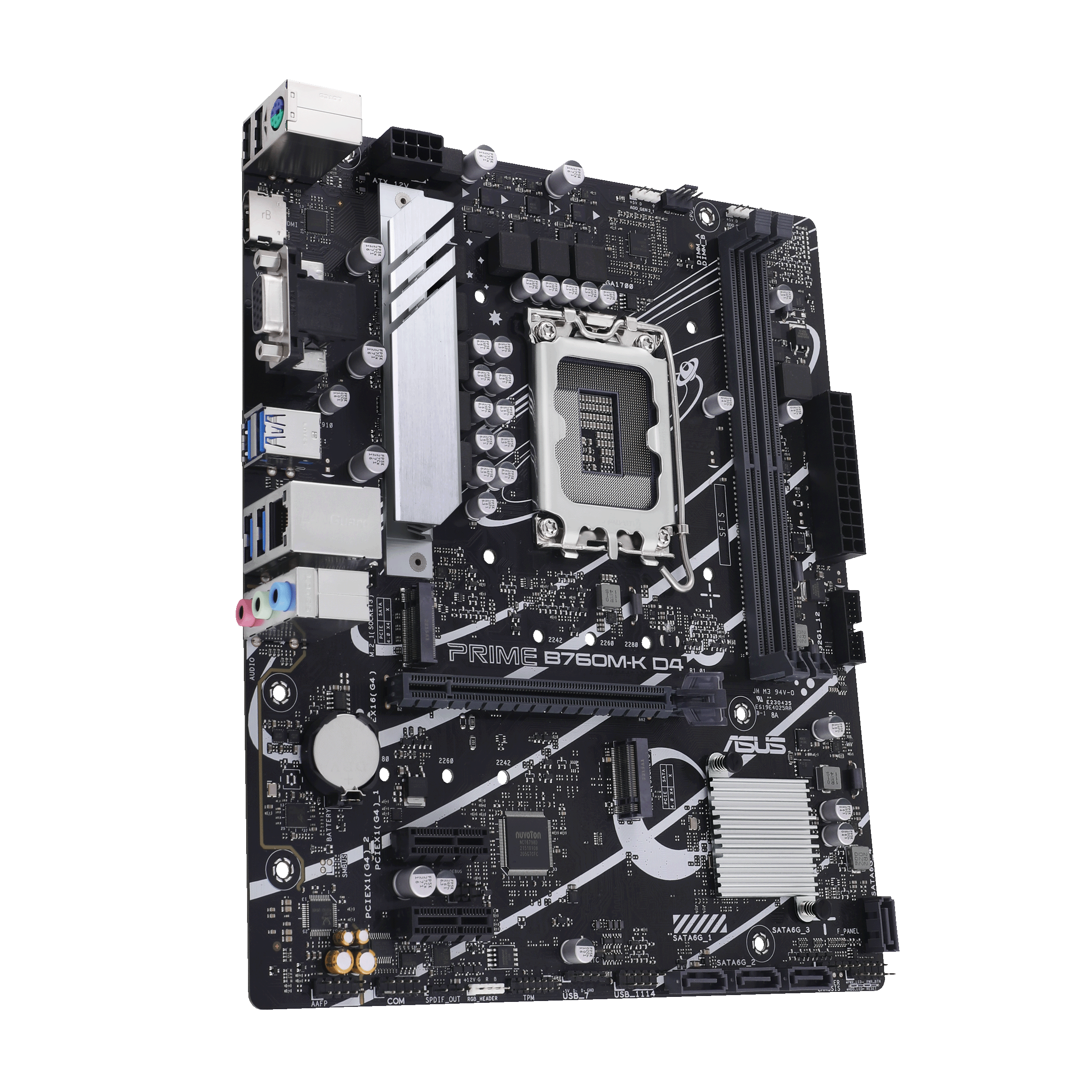 Asus PRIME B760M-K D4 Processor family Intel Processor socket LGA1700 DDR4 DIMM Memory slots 2 Supported hard disk drive interfaces SATA, M.2 Number of SATA connectors 4 Chipset Intel B760 mATX - Image 4
