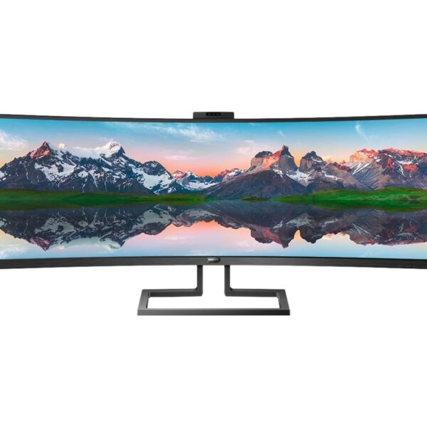 Philips | SuperWide curved LCD display | 499P9H/00 | 48.8 " | VA | Dual QHD | 32:9 | 70 Hz | 5 ms | 5120 x 1440 pixels | 450 cd/m² | Headphone out | HDMI ports quantity 2 | Black