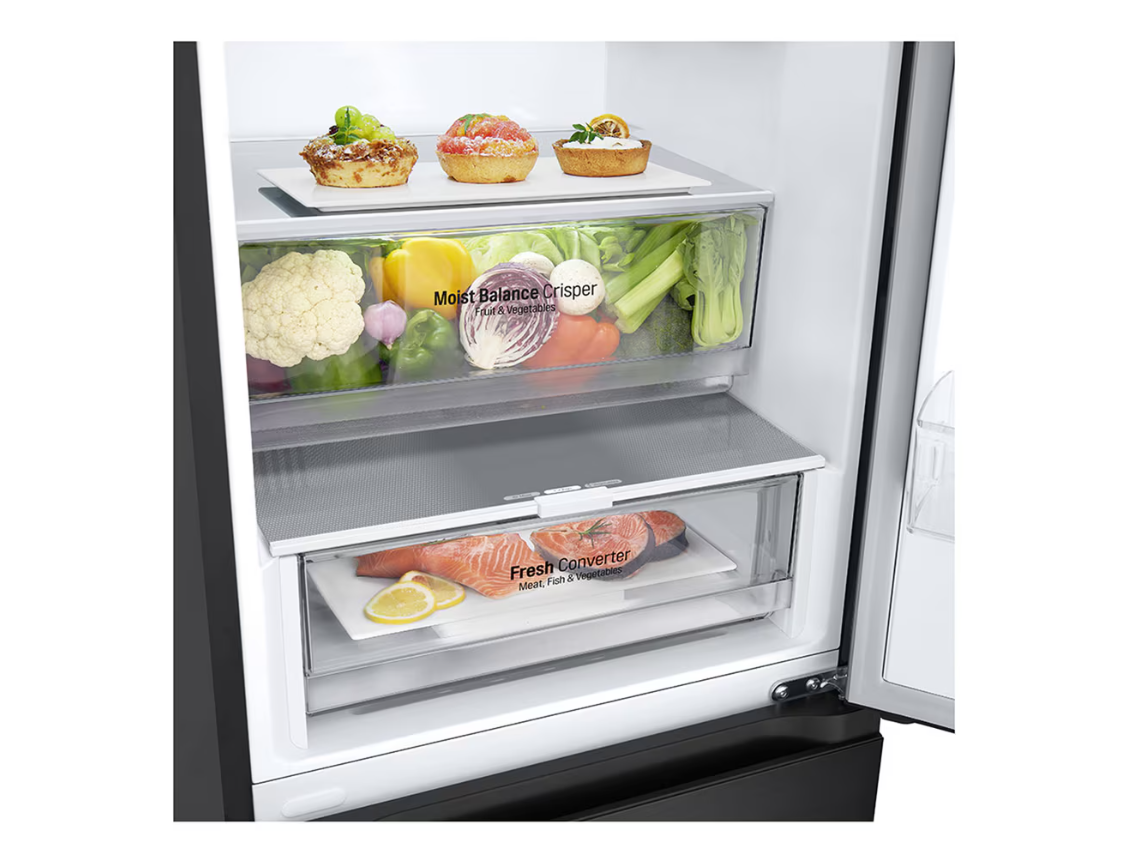 LG Refrigerator | GBV3100EEP | Energy efficiency class E | Free standing | Combi | Height 186 cm | No Frost system | Fridge net capacity 234 L | Freezer net capacity 110 L | Display | 35 dB | Dark Graphite - Image 17