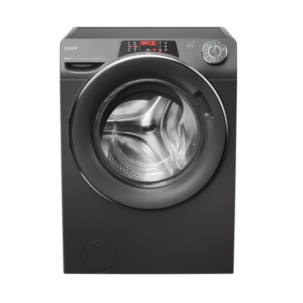 Candy Washing Machine | RO1484DWMCRT/1-S | Energy efficiency class A | Front loading | Washing capacity 8 kg | 1400 RPM | Depth 53 cm | Width 60 cm | Display | TFT | Steam function | Wi-Fi | Anthracite