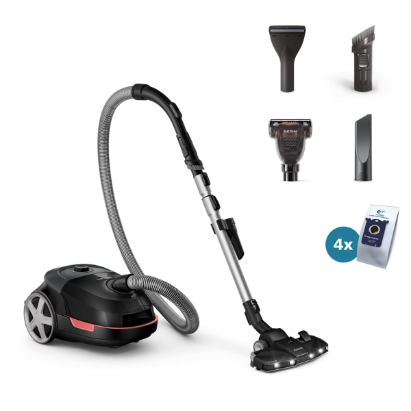 Philips | Vacuum cleaner | XD6142/12 | Bagged | Power 900 W | Dust capacity 4 L | Deep black
