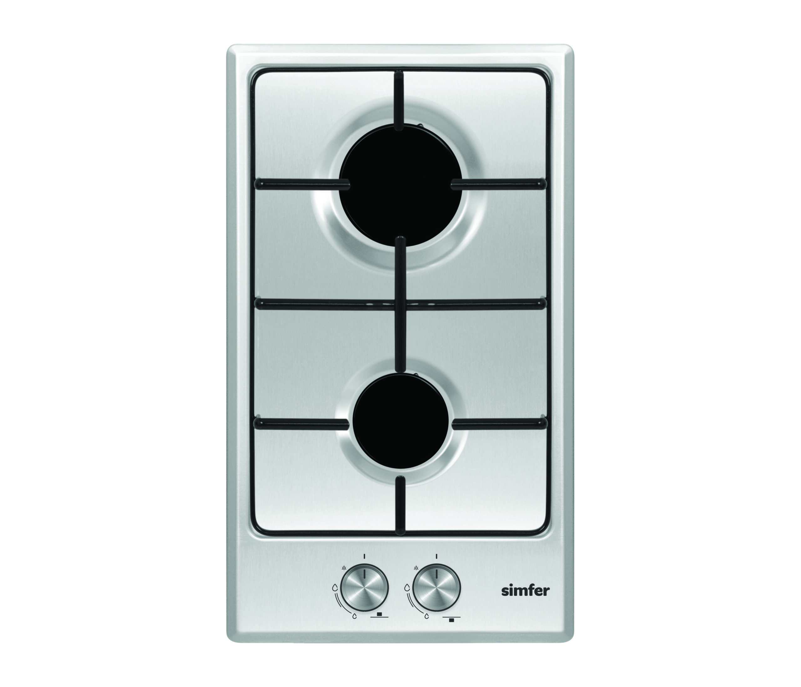 Simfer | Hob | H3.200.VGRIM | Gas | Number of burners/cooking zones 2 | Rotary knobs | Stainless steel