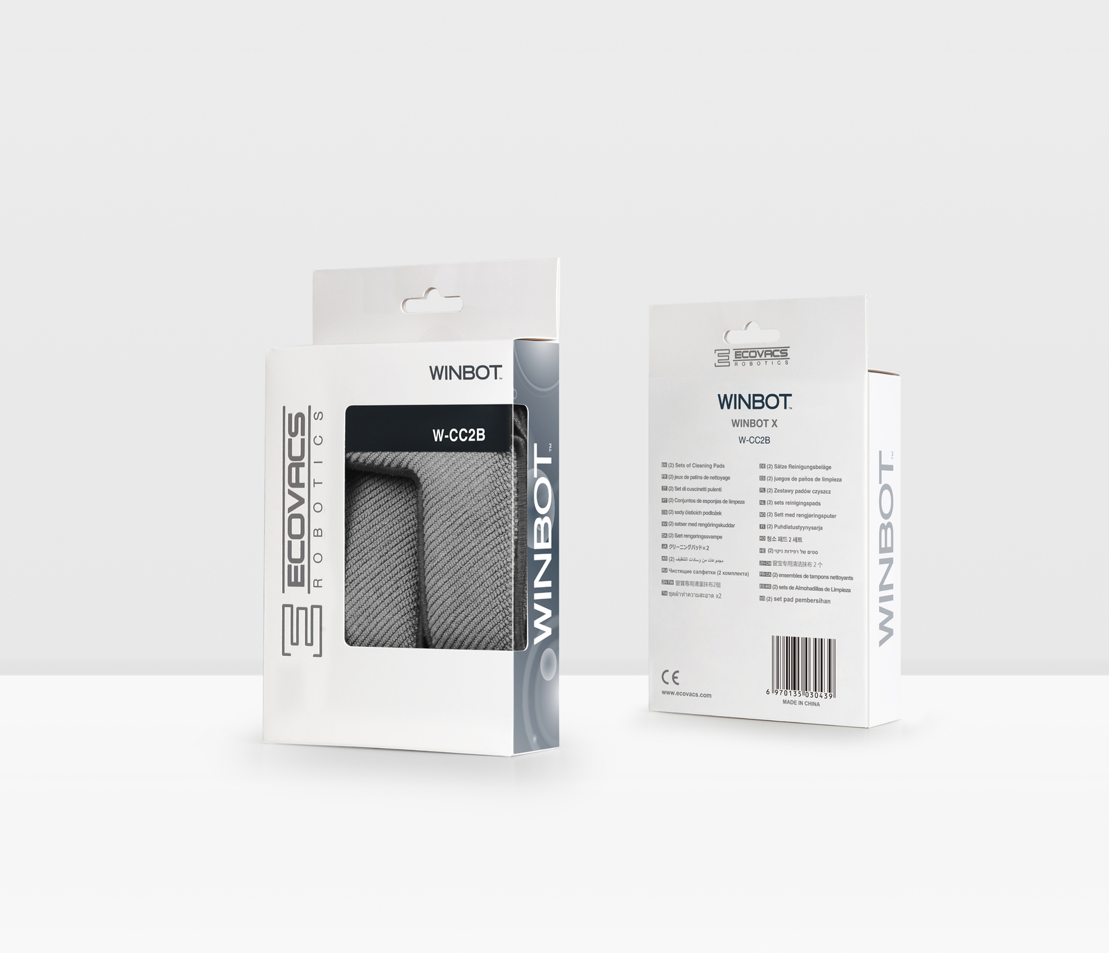 Ecovacs | Cleaning Pads for WINBOT X NEW | W-CC2B | Grey - Image 3