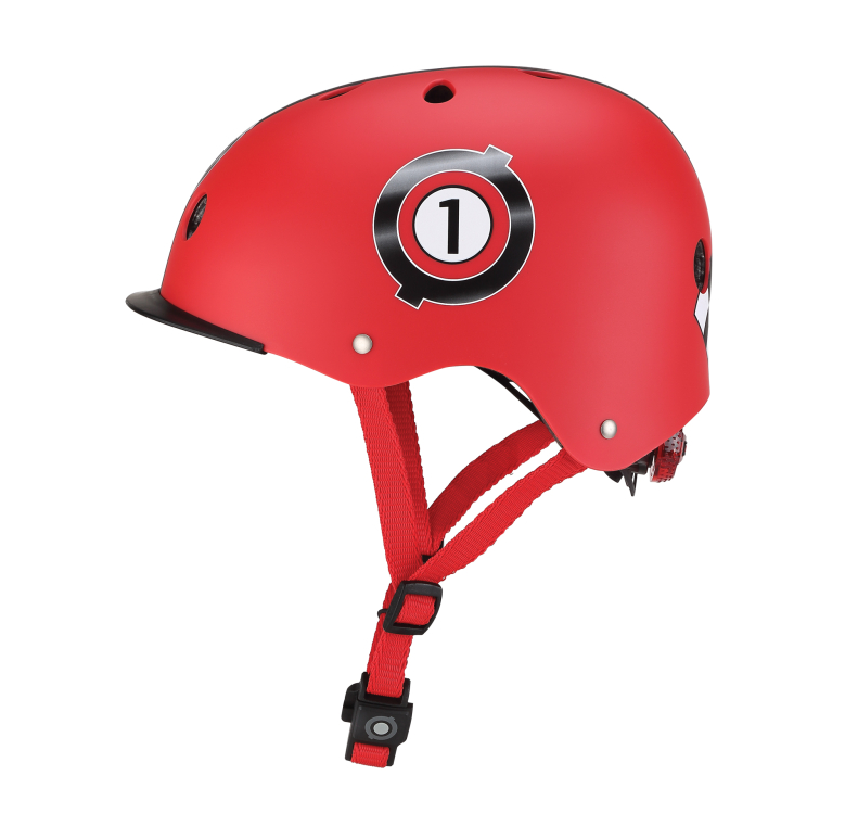 Globber Helmet Elite Lights, XS/S (48-53cm) | 507-102 | Red - Image 2
