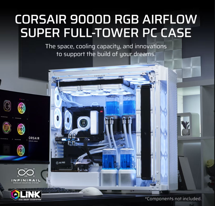 Corsair PC Case | 9000D RGB AIRFLOW Super | White | Full-Tower | Power supply included No - Image 2