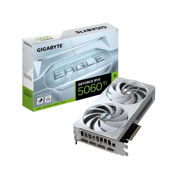 Gigabyte GeForce RTX 5060 Ti EAGLE OC ICE 8G | NVIDIA | 8 GB | GeForce RTX 5060 Ti | GDDR7 | HDMI ports quantity 1 | PCI-E 5.0