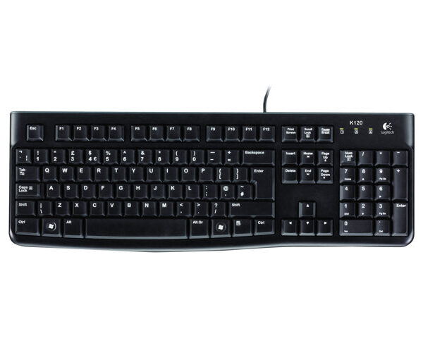 Logitech | Desktop MK120 | Wired keyboard | USB | Mouse included | US | Black