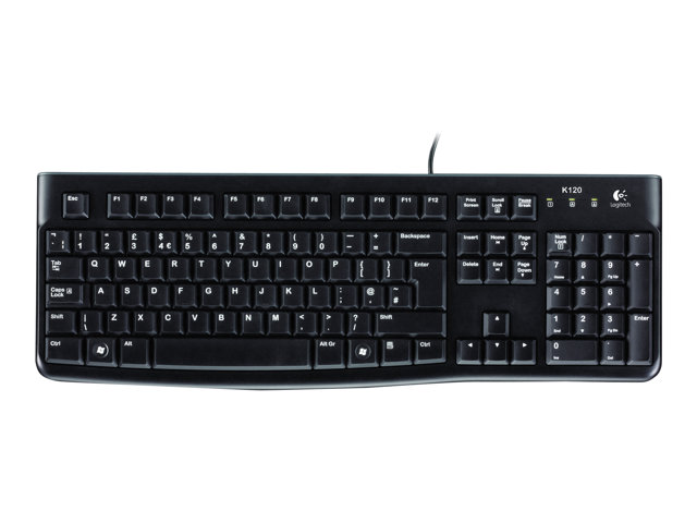 Logitech | Desktop MK120 | Wired keyboard | USB | Mouse included | US | Black