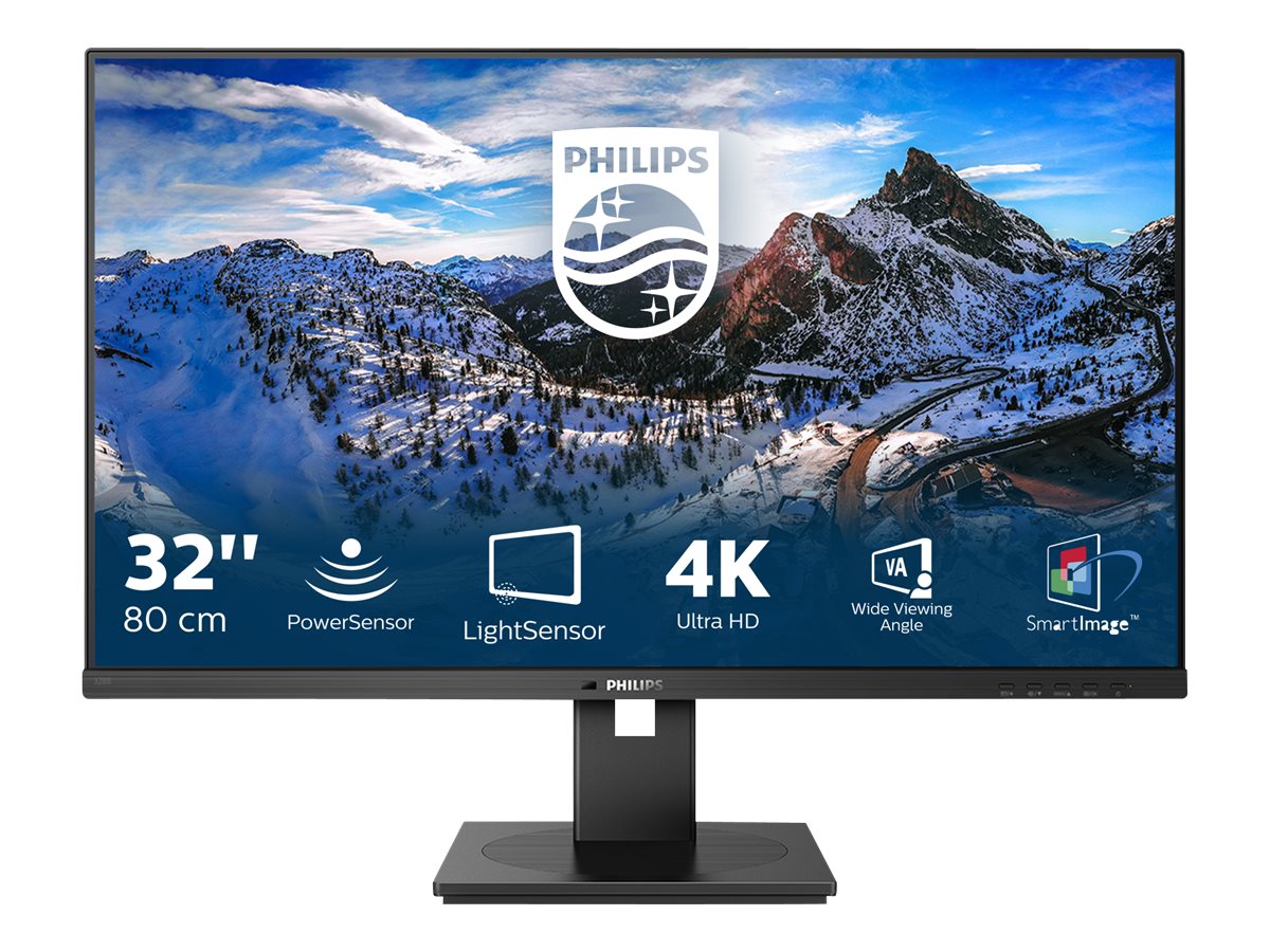 Philips | LCD Monitor with PowerSensor | 328B1/00 | 31.5 " | VA | 4K UHD | 16:9 | 60 Hz | 4 ms | 3840 x 2160 pixels | 350 cd/m² | Audio out | HDMI ports quantity 2 | Black