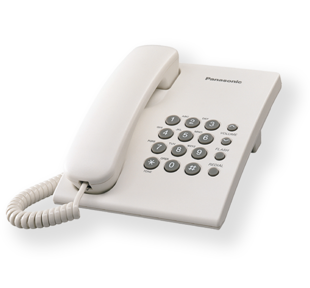 Panasonic | Corded | KX-TS500FX | White | 150 x 200 x 96 mm | 475 g