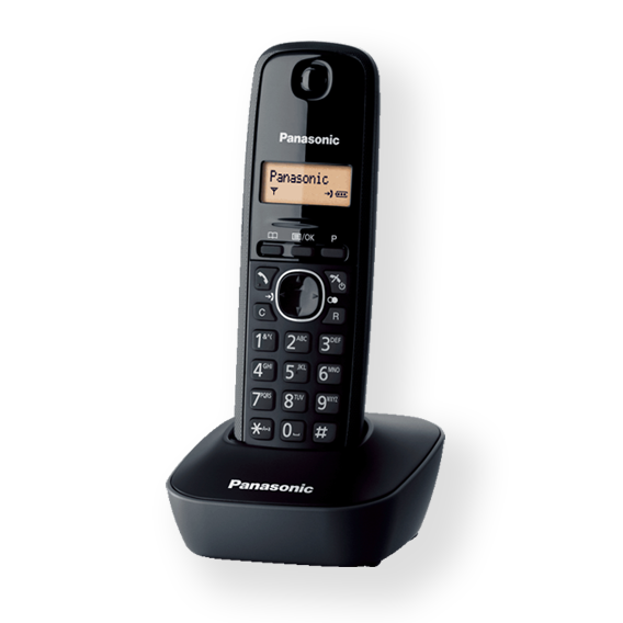 Panasonic | Cordless | KX-TG1611FXH | Built-in display | Caller ID | Black | Phonebook capacity 50 entries | Wireless connection