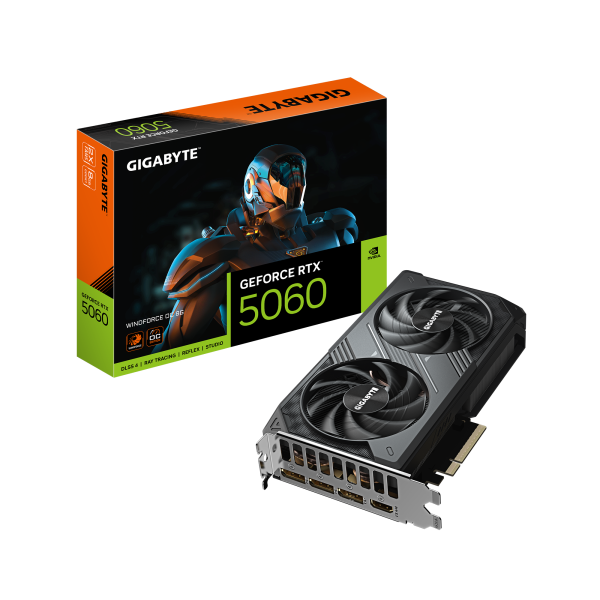 Gigabyte GeForce RTX 5060 WINDFORCE OC 8G | NVIDIA | 8 GB | GeForce RTX 5060 | GDDR7 | HDMI ports quantity 1 | PCI-E 5.0