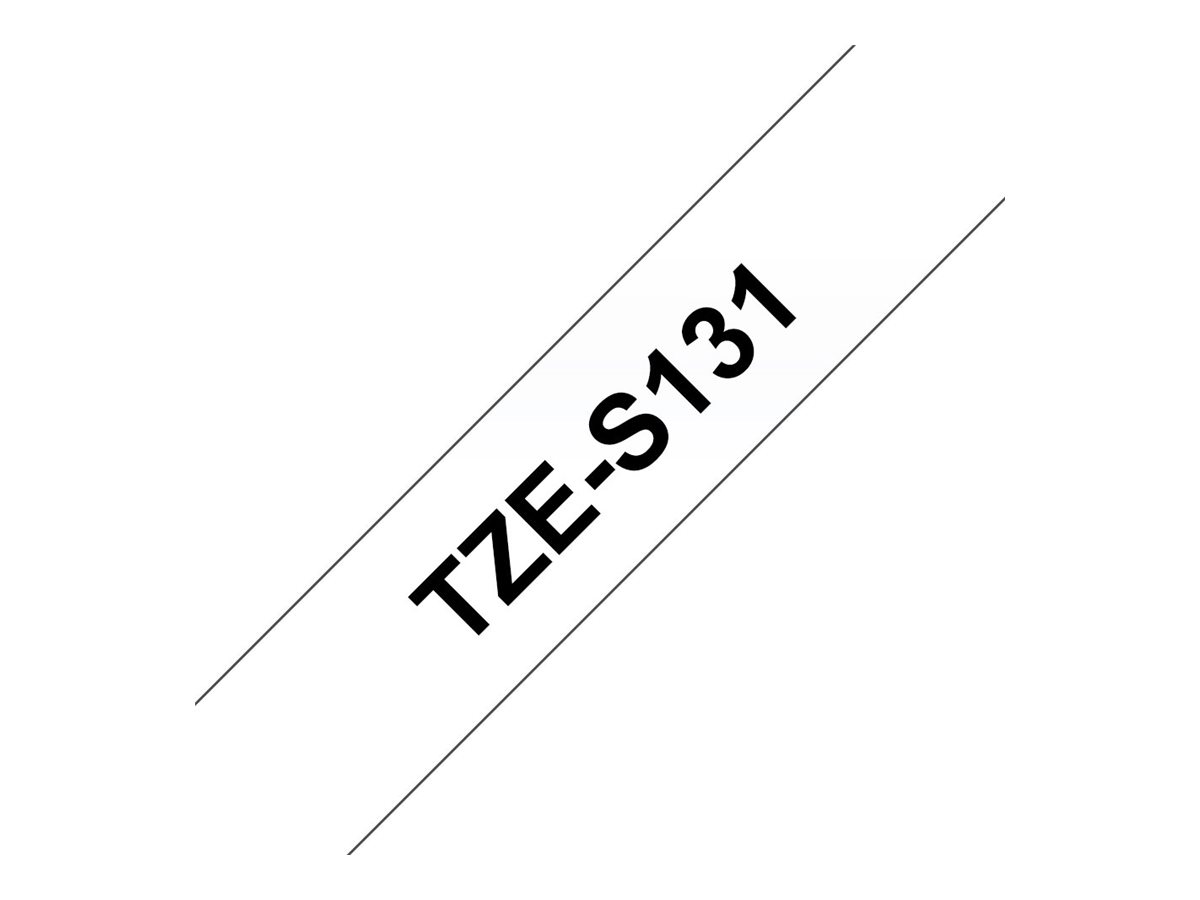 Brother | TZe-S131 Strong Adhesive Laminated Tape | Black on Clear | TZe | 8 m | 1.2 cm - Image 14