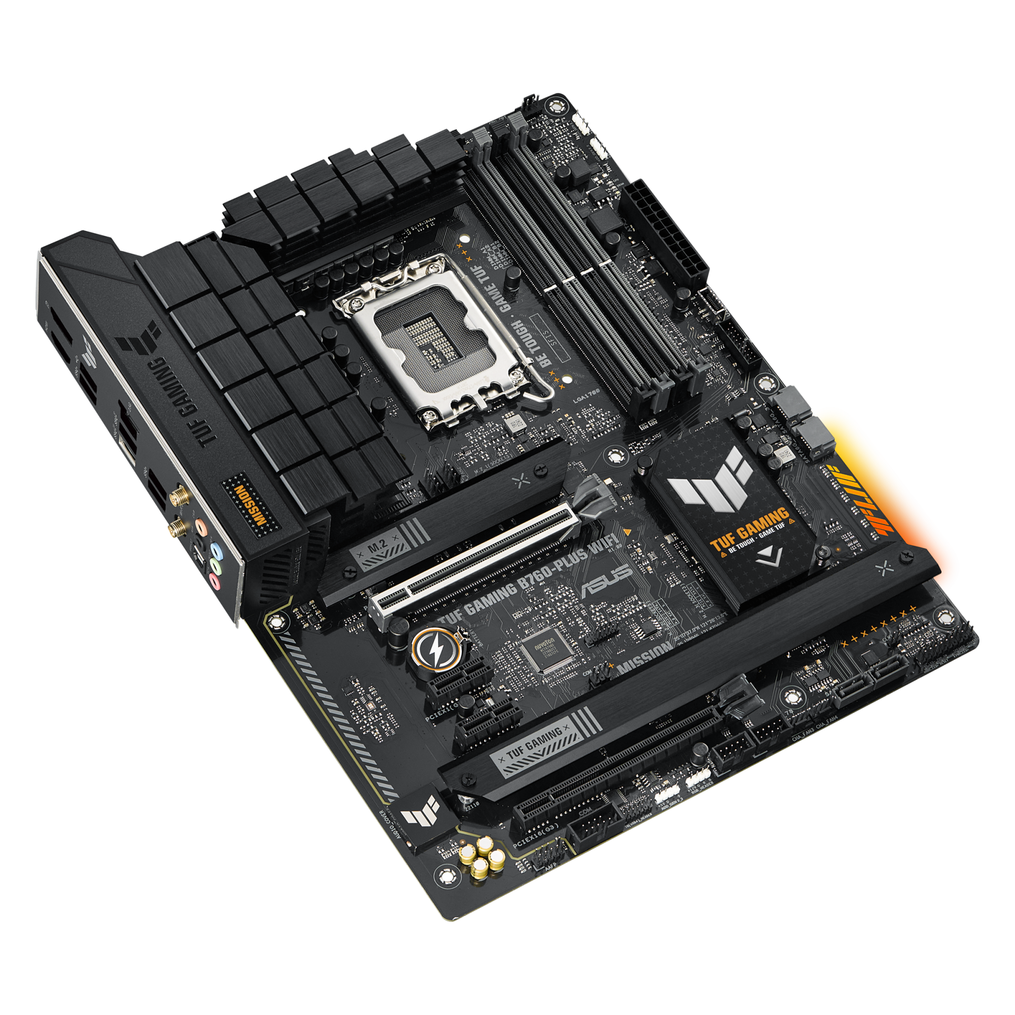 Asus TUF GAMING B760-PLUS WIFI | Processor family Intel | Processor socket LGA1700 | Supported hard disk drive interfaces SATA, M.2 | Number of SATA connectors 4 - Image 3