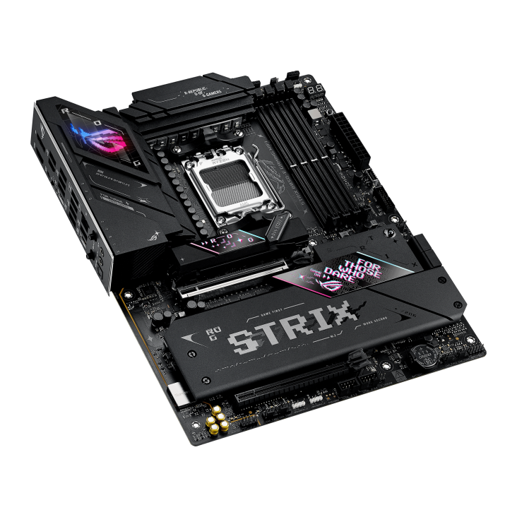 Asus ROG STRIX B850-E GAMING WIFI | Processor family AMD | Processor socket AM5 | DDR5 | Supported hard disk drive interfaces SATA, M.2 | Number of SATA connectors 4 - Image 7