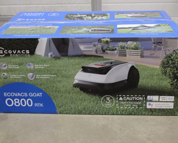 SALE OUT. Ecovacs GOAT O800 RTK Lawn Mower, Robot, Up to 800 m², LiDAR-enhanced RTK navigation, SmartEdge, White | Ecovacs | Lawn Mower GOAT O800 RTK | UNPACKED, WHITE SPOTS ON THE WHEEL