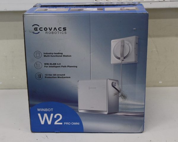 SALE OUT. Ecovacs Window cleaning robot WINBOT W2 PRO OMNI, Auto-Spray, Intelligent steady climbing, Edge cleaning mode, WIN-SLAM 4.0, White | Ecovacs WINBOT W2 PRO OMNI | Corded | 5500 Pa | White | USED, DIRTY