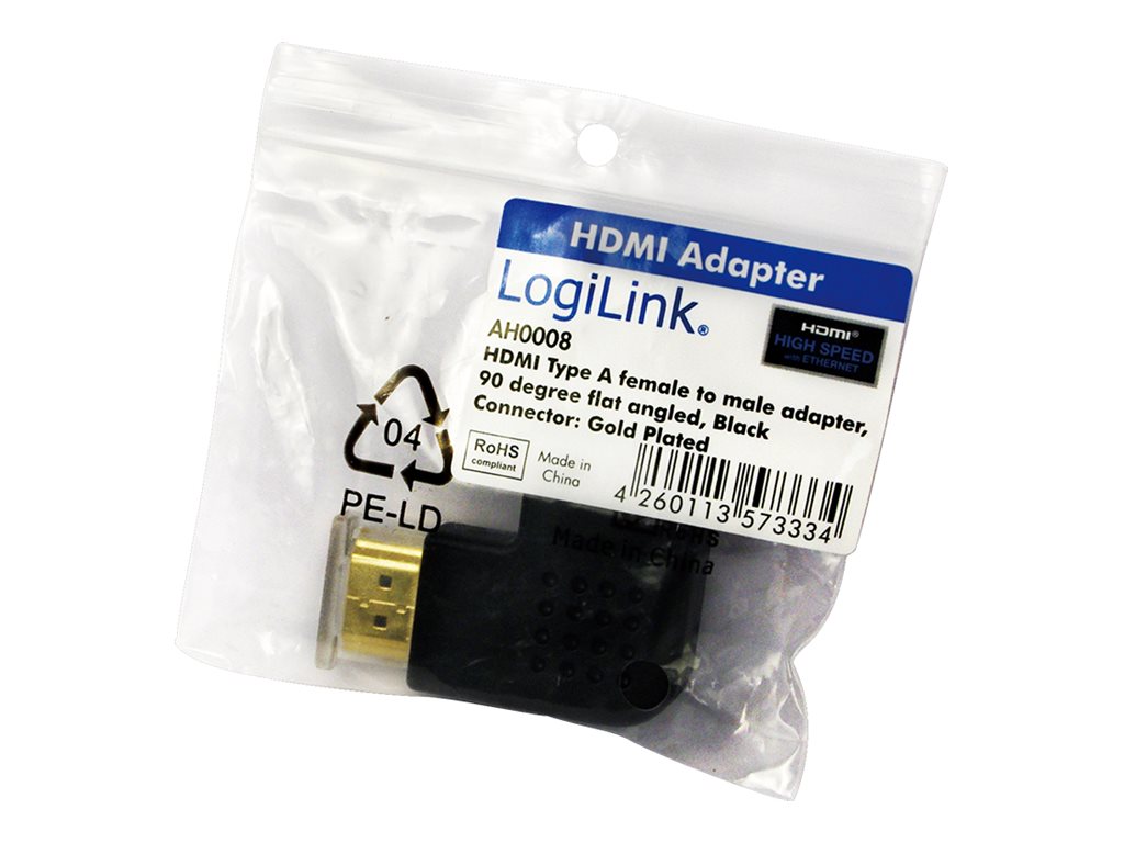 HDMI Adapter, AM to AF in 90 degree flat angled | Logilink - Image 4