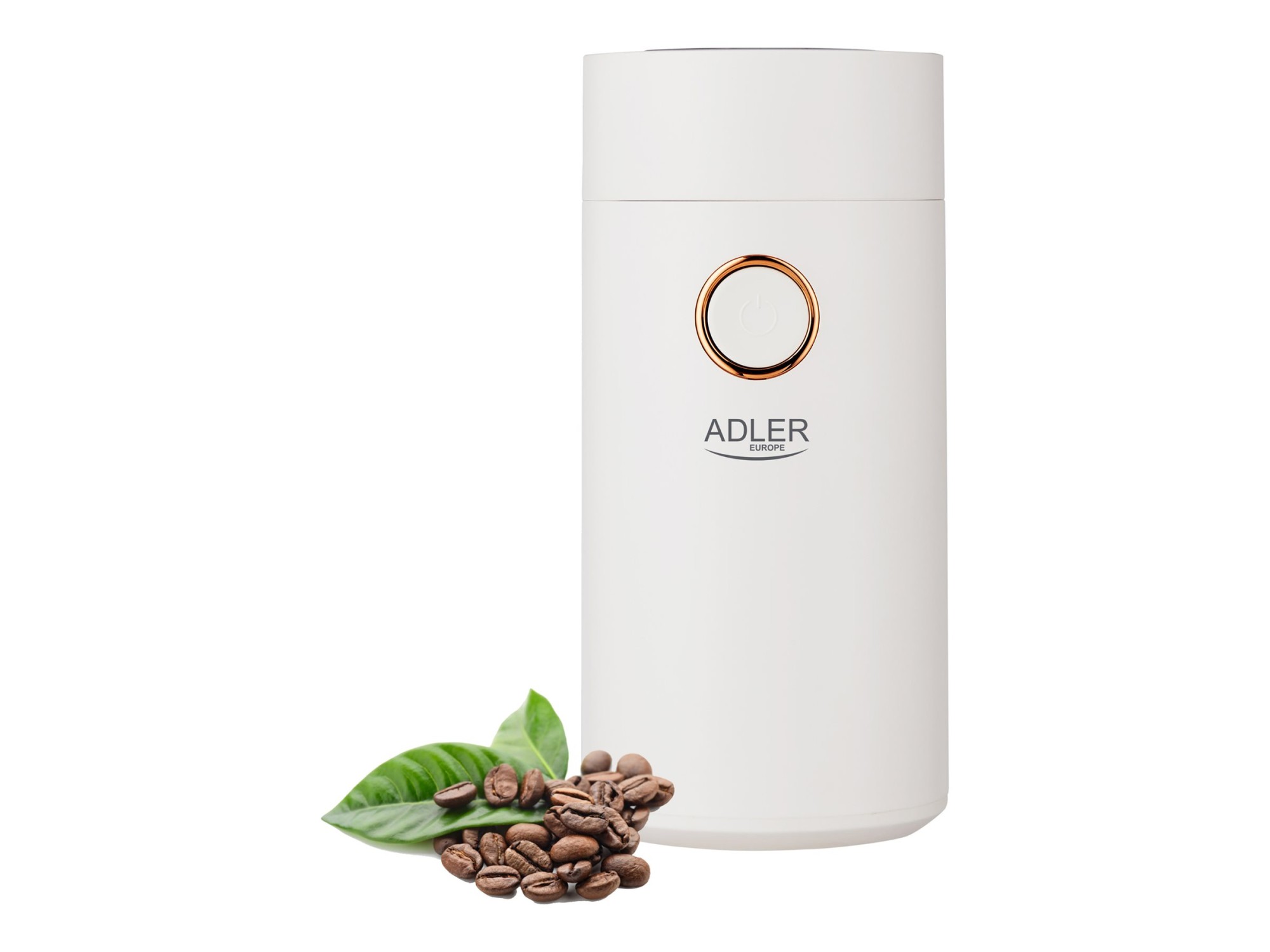 Adler | Coffee grinder | AD4446wg | 150 W | Coffee beans capacity 75 g | Lid safety switch | White - Image 3