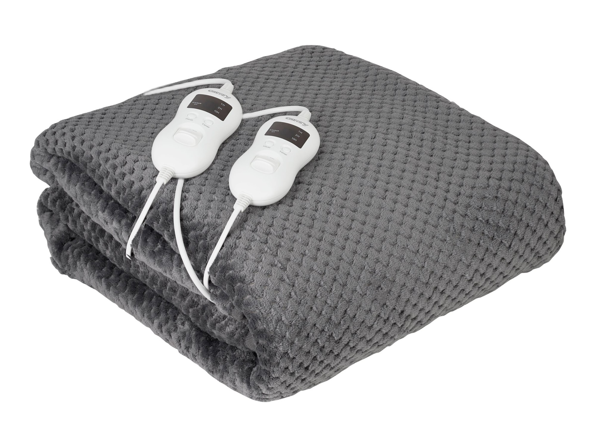 Camry | Electric Heated Blanket | CR 7417 | Number of heating levels 8 | Number of persons 2 | Washable | Remote control | Coral fleece/Polyester | 60 W | Grey