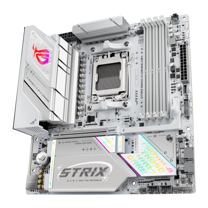 Asus ROG STRIX B850-G GAMING WIFI | Processor family AMD | Processor socket AM5 | DDR5 | Supported hard disk drive interfaces SATA, M.2 | Number of SATA connectors 2 - Image 3