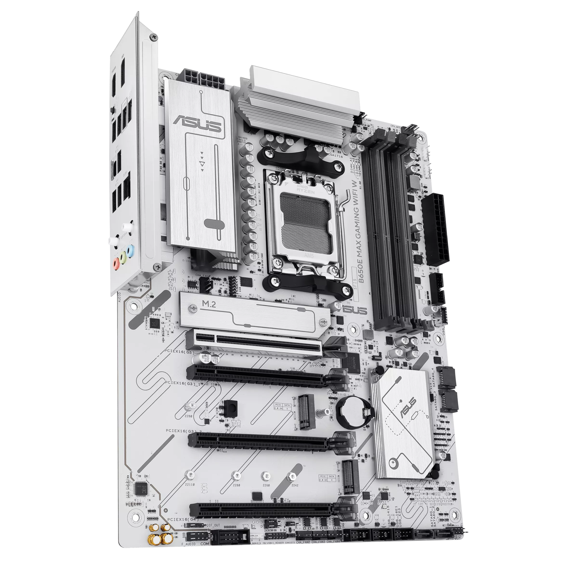 Asus B650E MAX GAMING WIFI W | Processor family AMD | Processor socket AM5 | DDR5 | Supported hard disk drive interfaces SATA, M.2 | Number of SATA connectors 4 - Image 3