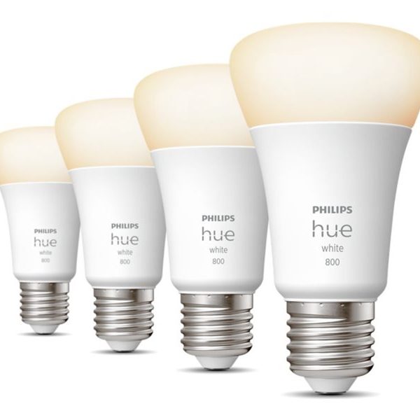 Hue W 9W A60 E27, 4pcs pack | E27 | 9 W | Warm White 2700K | Bluetooth and Zigbee
