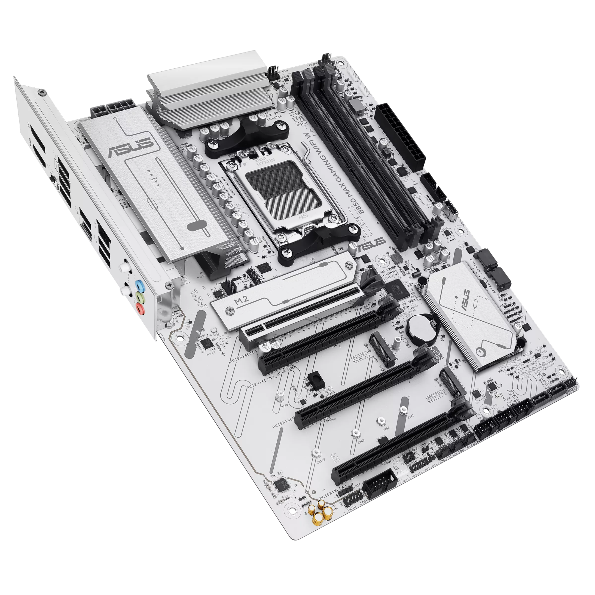 Asus B850 MAX GAMING WIFI W | Processor family AMD | Processor socket AM5 | DDR5 | Supported hard disk drive interfaces SATA, M.2 | Number of SATA connectors 4 - Image 4