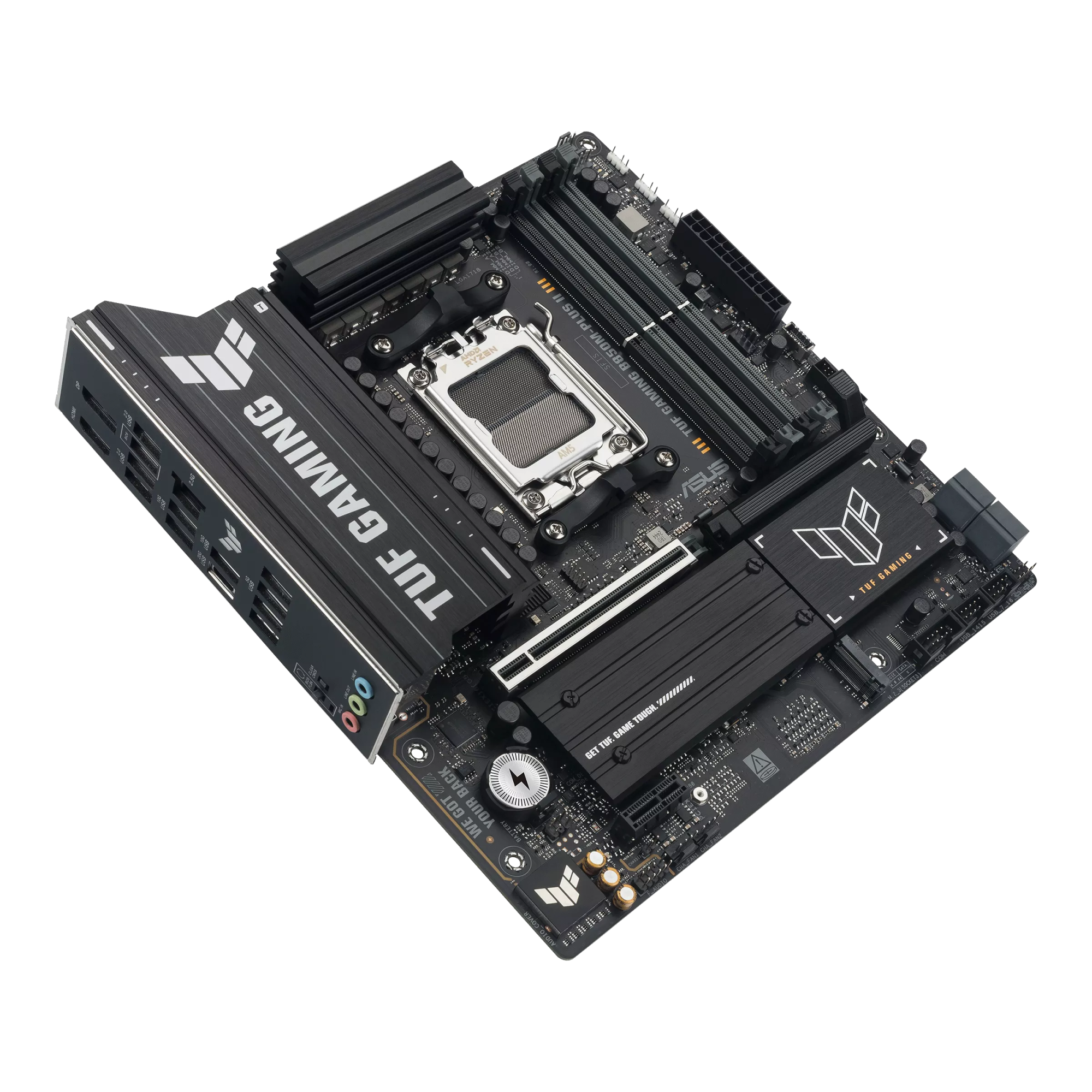 Asus TUF GAMING B850M-PLUS II | Processor family AMD | Processor socket AM5 | DDR5 | Supported hard disk drive interfaces SATA, M.2 | Number of SATA connectors 4 - Image 4