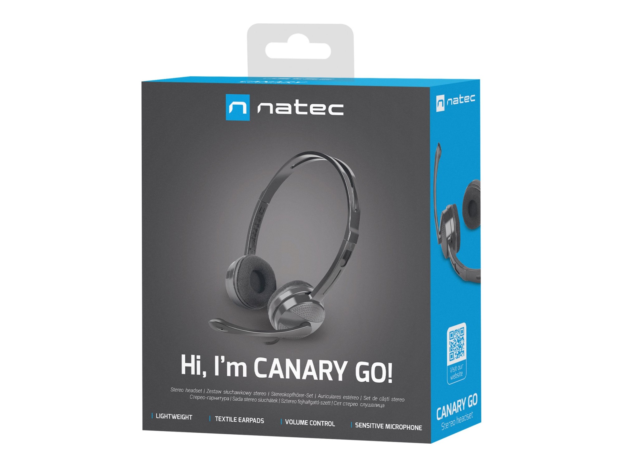 Natec | Headset | Canary Go | Wired | On-Ear | Microphone | Noise canceling | Black - Image 10