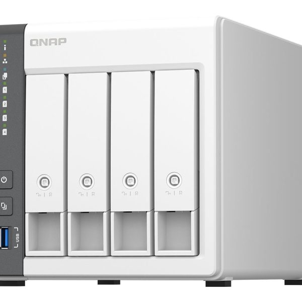 QNAP | 4 Bay ARM | TS-433-4G | Cortex-A55 | ARM 4-core | Processor frequency 2.0 GHz | 4 GB | On board (non-expandable)