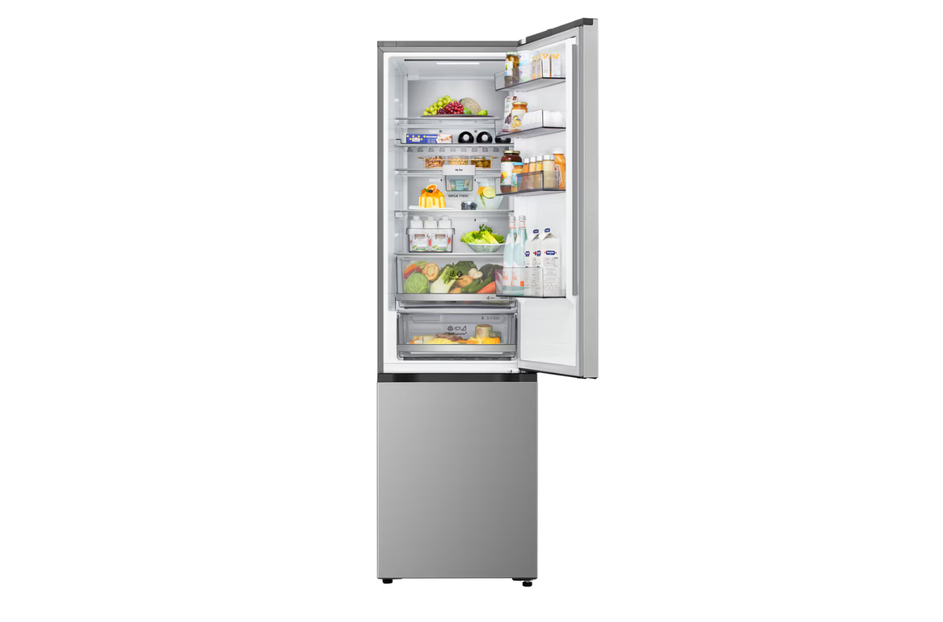 LG Refrigerator | GBBSJ10EPY | Energy efficiency class E | Free standing | Combi | Height 186 cm | No Frost system | Fridge net capacity 220 L | Freezer net capacity 113 L | Display | 35 dB | Prime Silver - Image 4