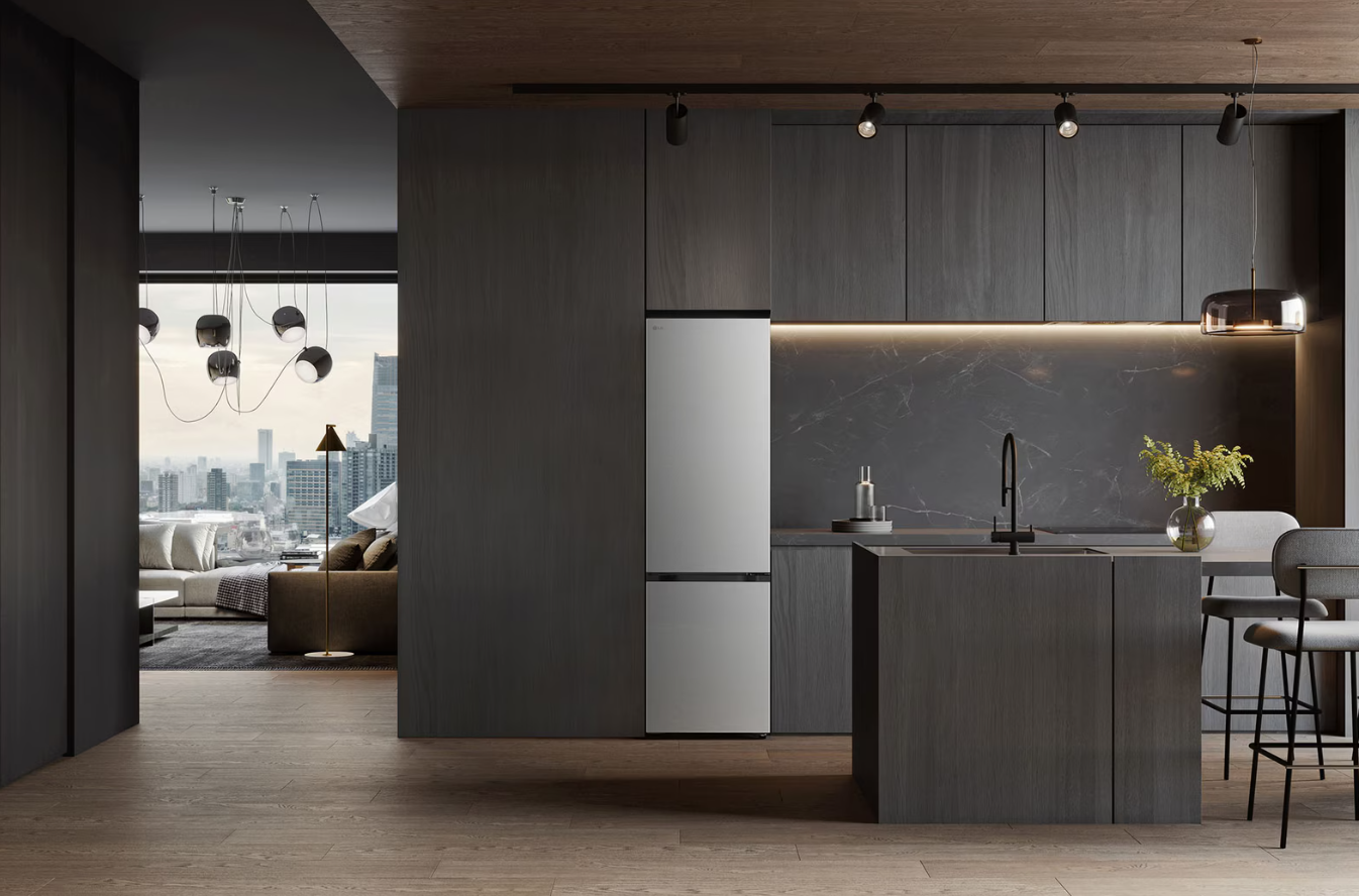 LG Refrigerator | GBBSJ10EPY | Energy efficiency class E | Free standing | Combi | Height 186 cm | No Frost system | Fridge net capacity 220 L | Freezer net capacity 113 L | Display | 35 dB | Prime Silver - Image 7