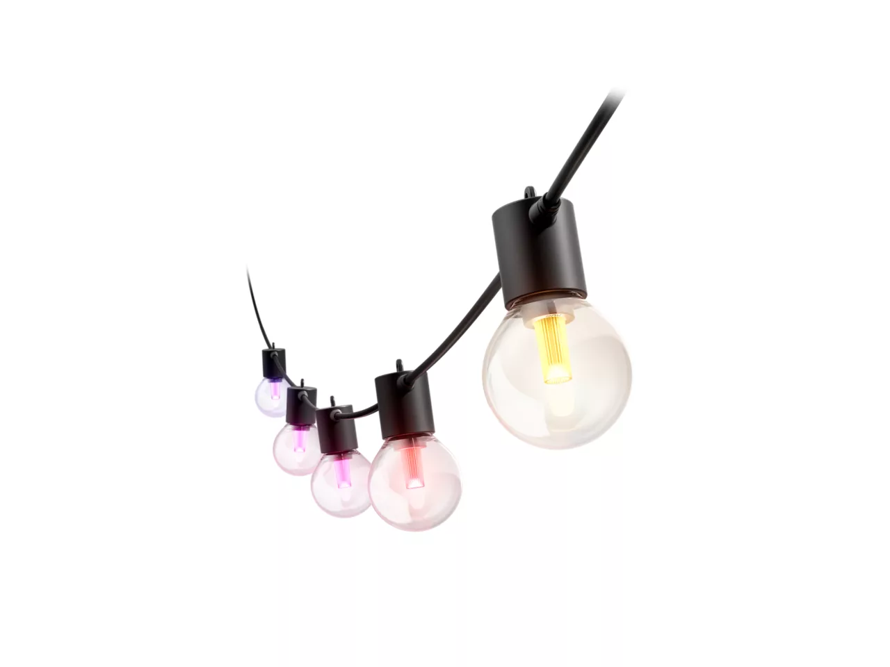 Philips Hue Hue Festavia Globe Outdoor String Lights, 21m Extension | 30 W