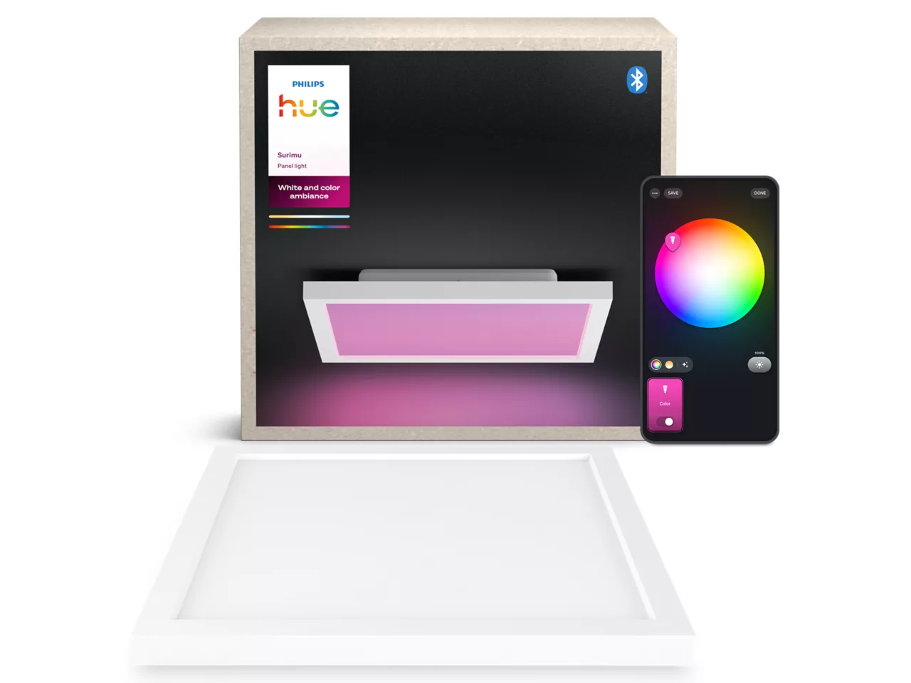 Philips Hue Surimu Panel Square Small | 2000-6500 K, Hue White and Color Ambiance - Image 3