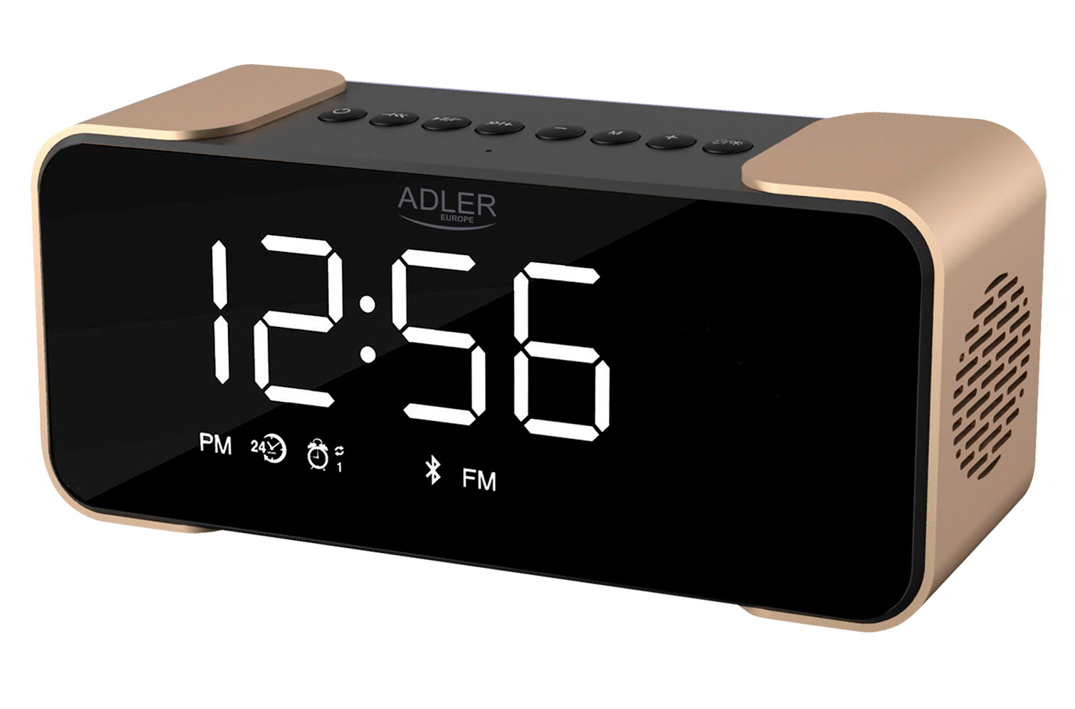 Adler | Wireless alarm clock with radio | AD 1190 | Alarm function | AUX in | Copper/Black