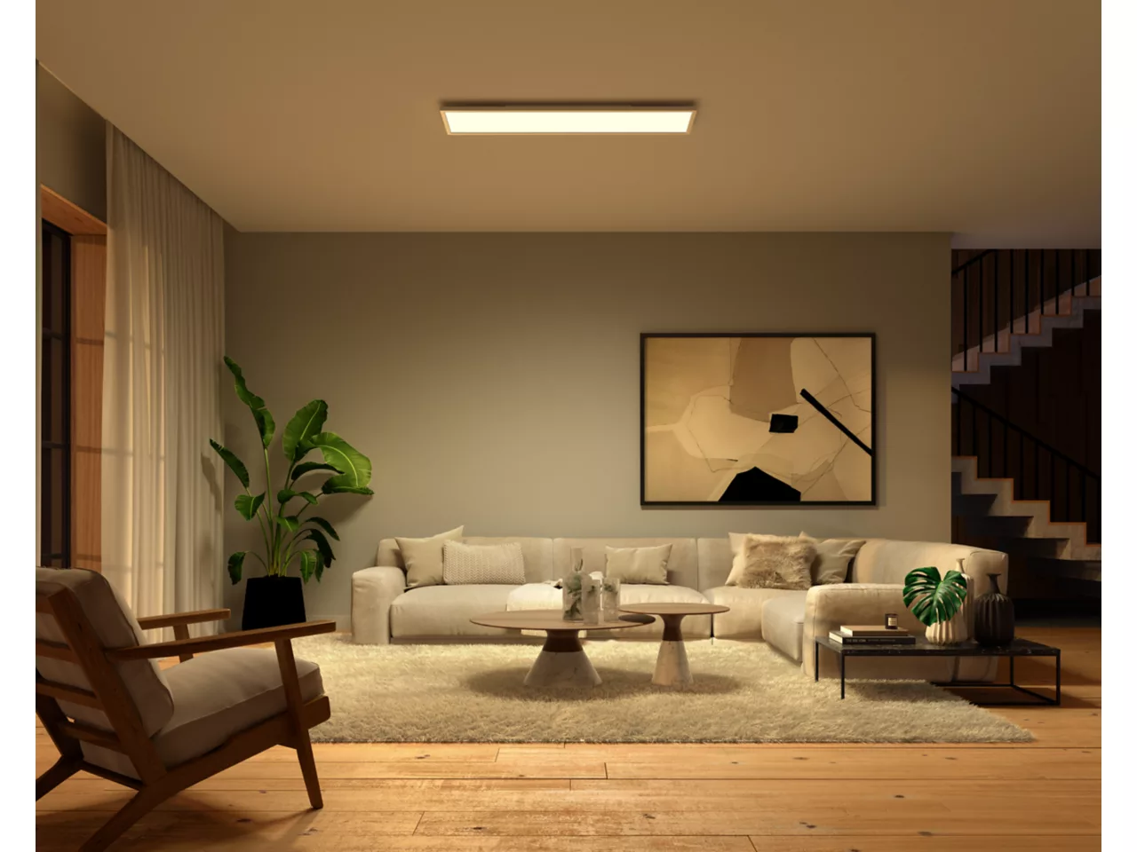Philips Hue Surimu rectangular panel light, 120 x 30 cm | 2000-6500 Hue White Color Ambiance | Bluetooth, Zigbee - Image 6