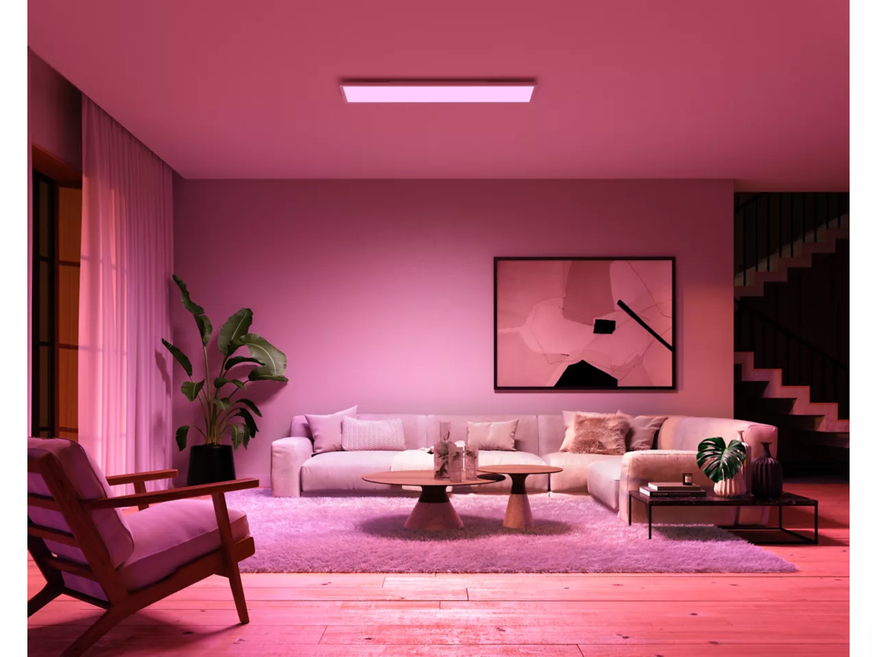 Philips Hue Surimu rectangular panel light, 120 x 30 cm | 2000-6500 Hue White Color Ambiance | Bluetooth, Zigbee - Image 7