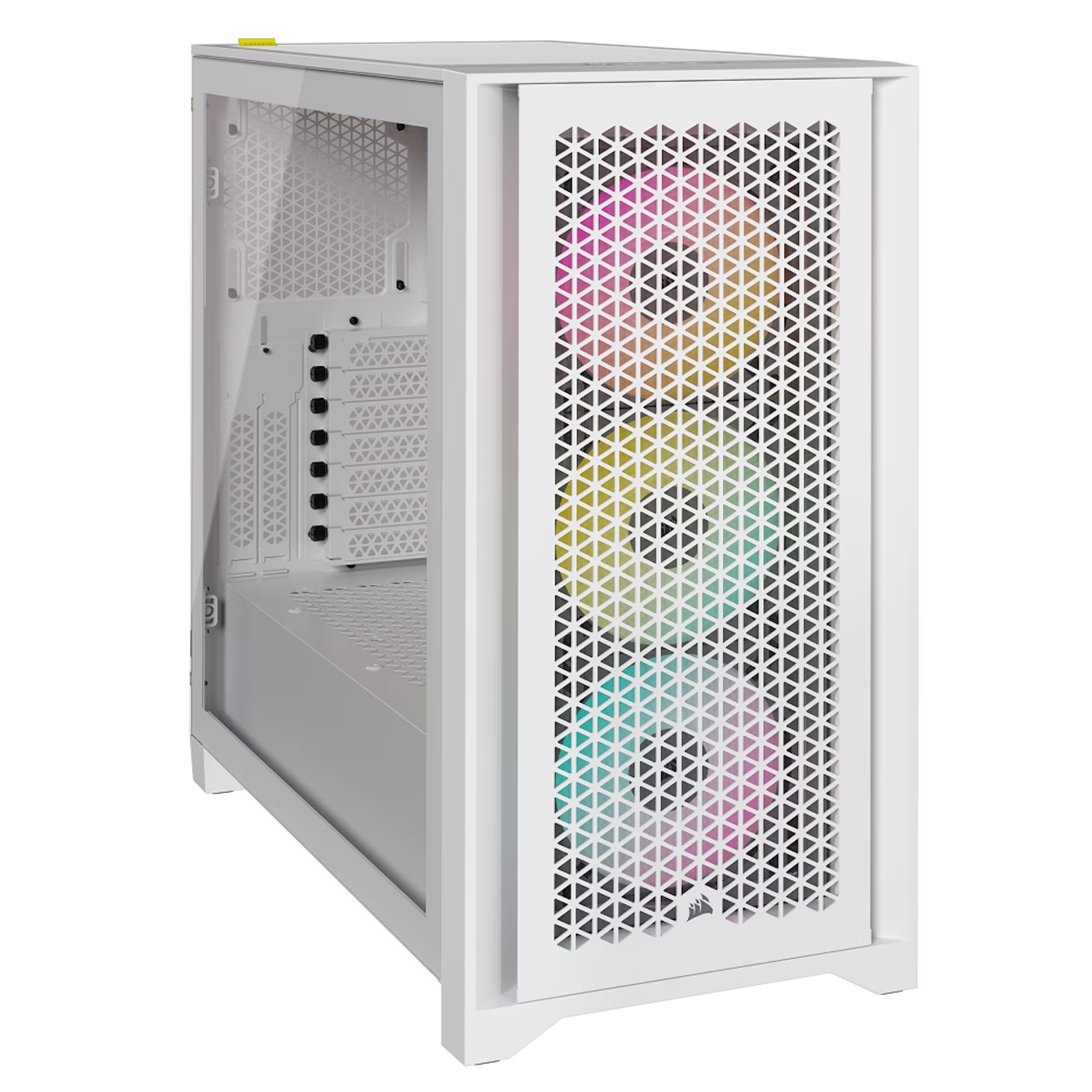 Corsair | Tempered Glass PC Case | iCUE 4000D RGB AIRFLOW | Side window | White | Mid-Tower | Power supply included No