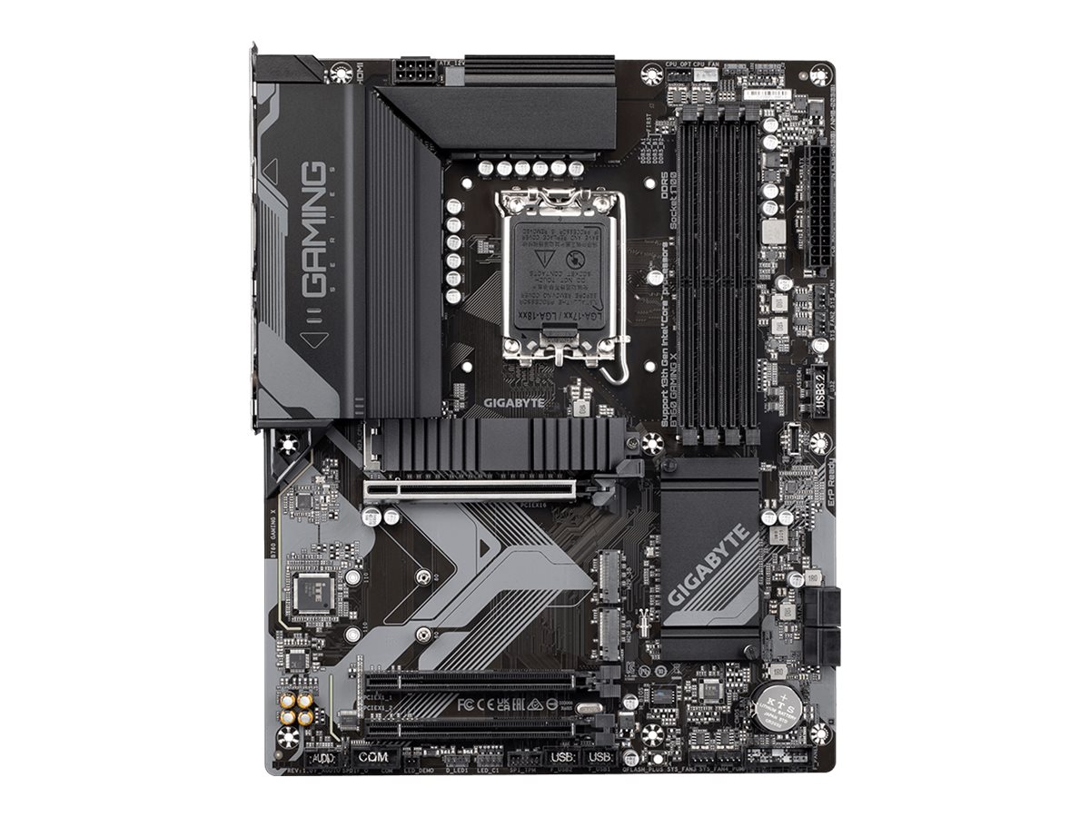 Gigabyte | B760 GAMING X 1.0 M/B | Processor family Intel | Processor socket LGA1700 | DDR5 DIMM | Memory slots 4 | Supported hard disk drive interfaces SATA, M.2 | Number of SATA connectors 4 | Chipset Intel B760 Express | ATX