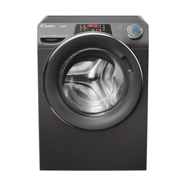 Candy | Washing Machine | RO41276DWMCRT-S | Energy efficiency class A | Front loading | Washing capacity 7 kg | 1200 RPM | Depth 45 cm | Width 60 cm | Display | TFT | Steam function | Wi-Fi | Anthracite