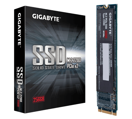 Gigabyte | GP-GSM2NE8256GNTD | 256 GB | Solid-state drive interface M.2 NVME | Read speed 1200 MB/s | Write speed 800 MB/s